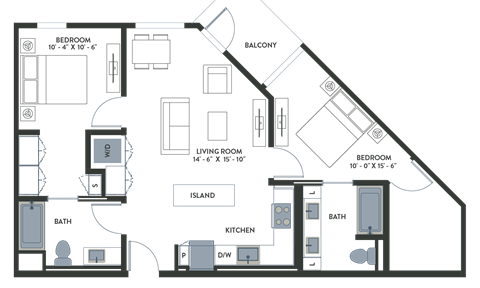 Legacy at Hayward Hayward CA 2 Bedroom B03 1006 Sq Ft